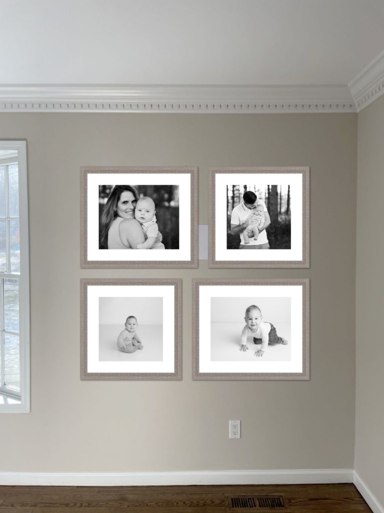 small wall four image gallery wall idea