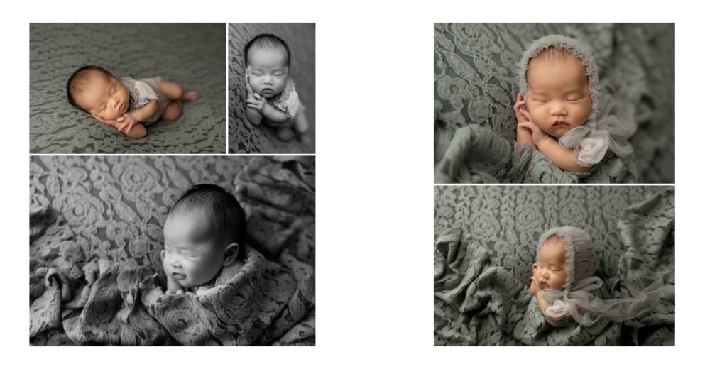 newborn imagery in color and black and white